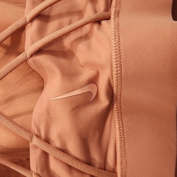 Nike Swoosh Luxe Orange Sports Bra - Picture 3 of 4